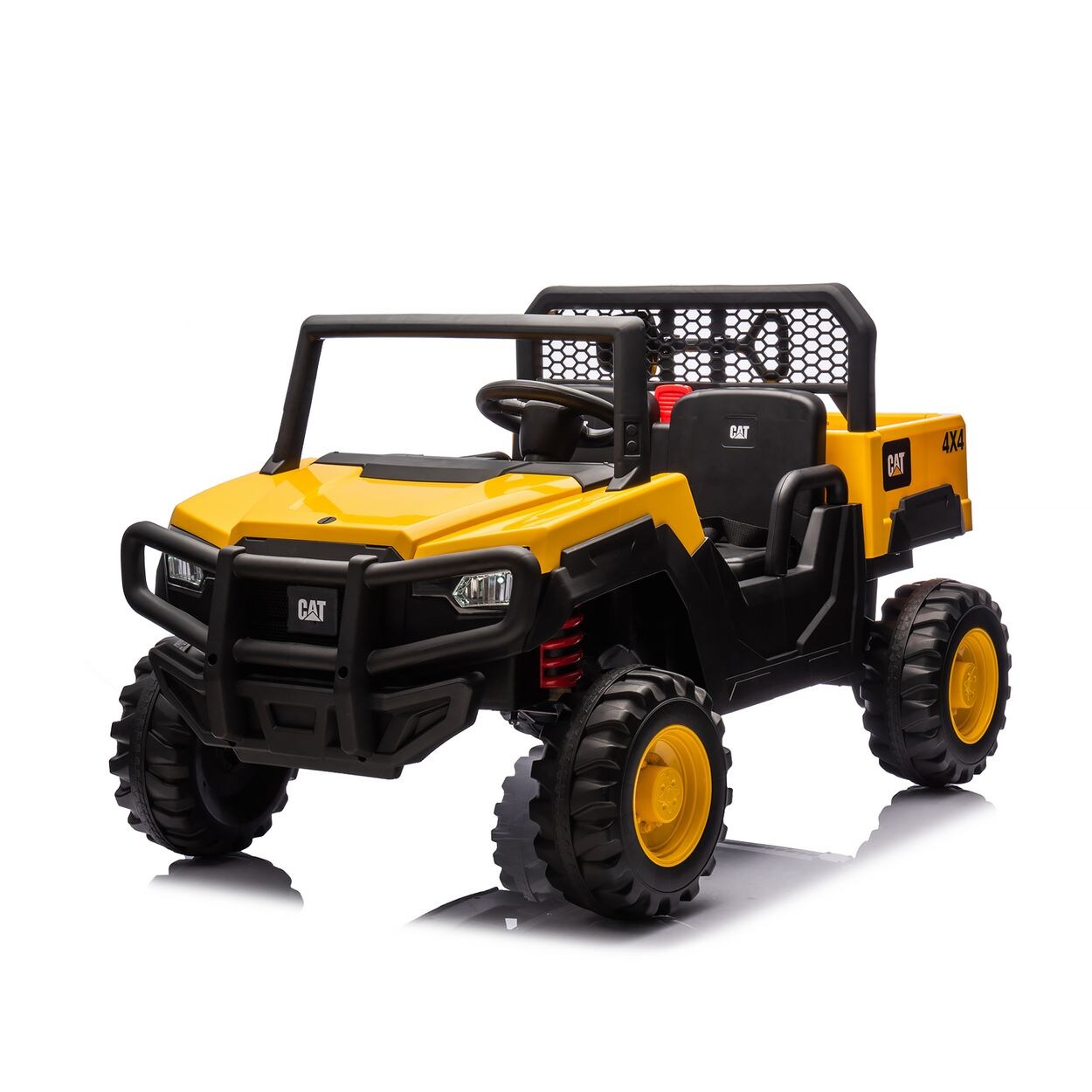 Chipolino Elektrobuggy CAT UTV Doppelsitzer, Fernbedienung, Hupe, USB-Anschluss gelb
