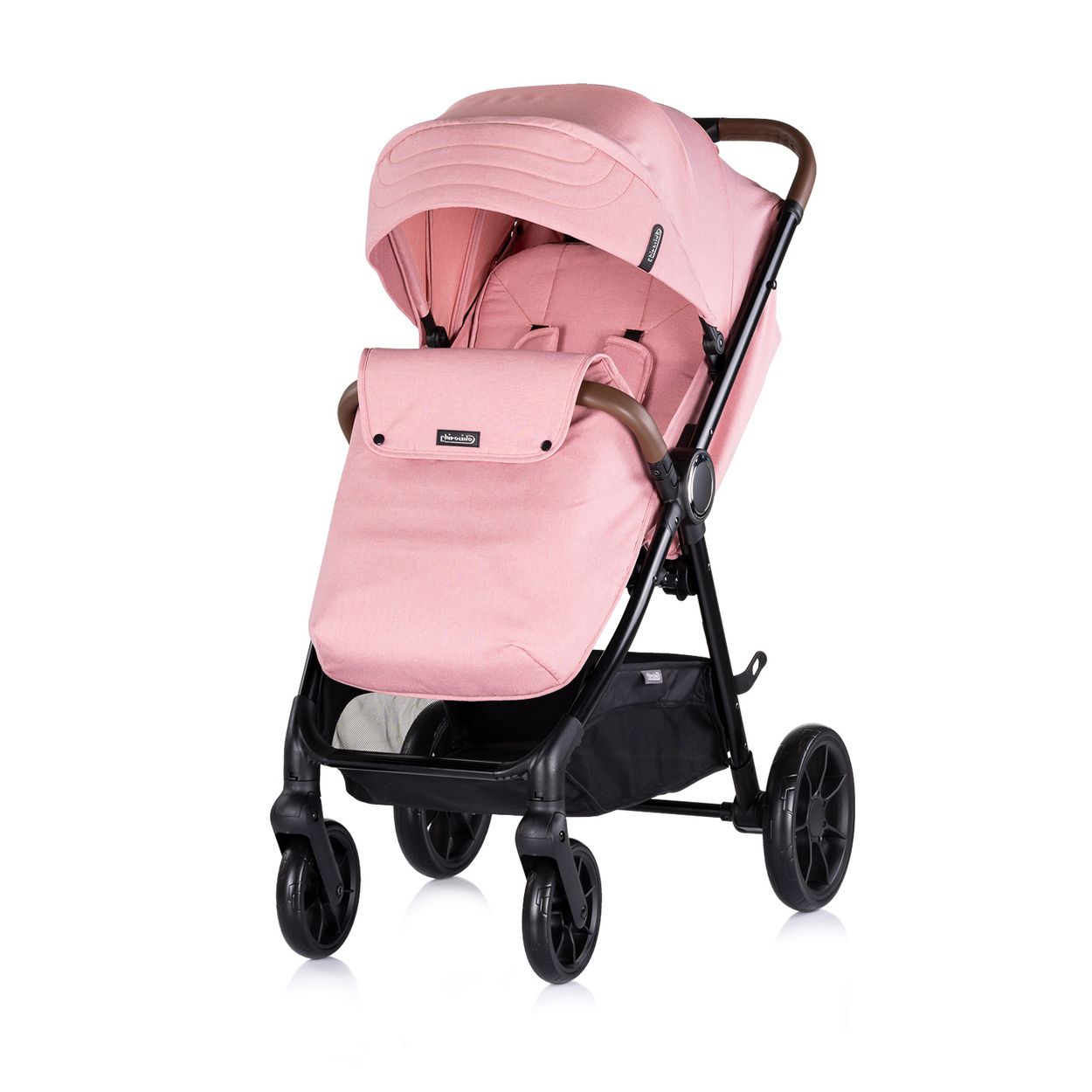 Chipolino Kombikinderwagen Ultera 2 in 1 Babyschale Fu&szlig;abdeckung klappbar Korb rosa 