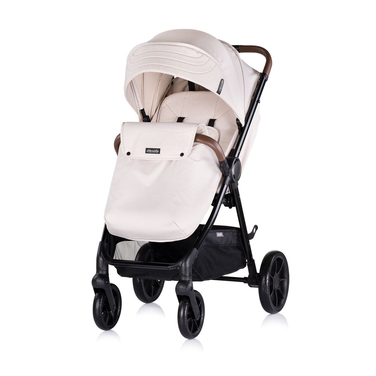 Kombikinderwagen Ultera 2 in 1 Babyschale Fußabdeckung klappbar Korb beige