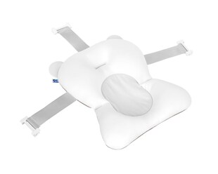 Kikka boo Badekissen Bär Badehilfe, Wannenauflage, Baby-Badewannenkissen, Clips weiß 