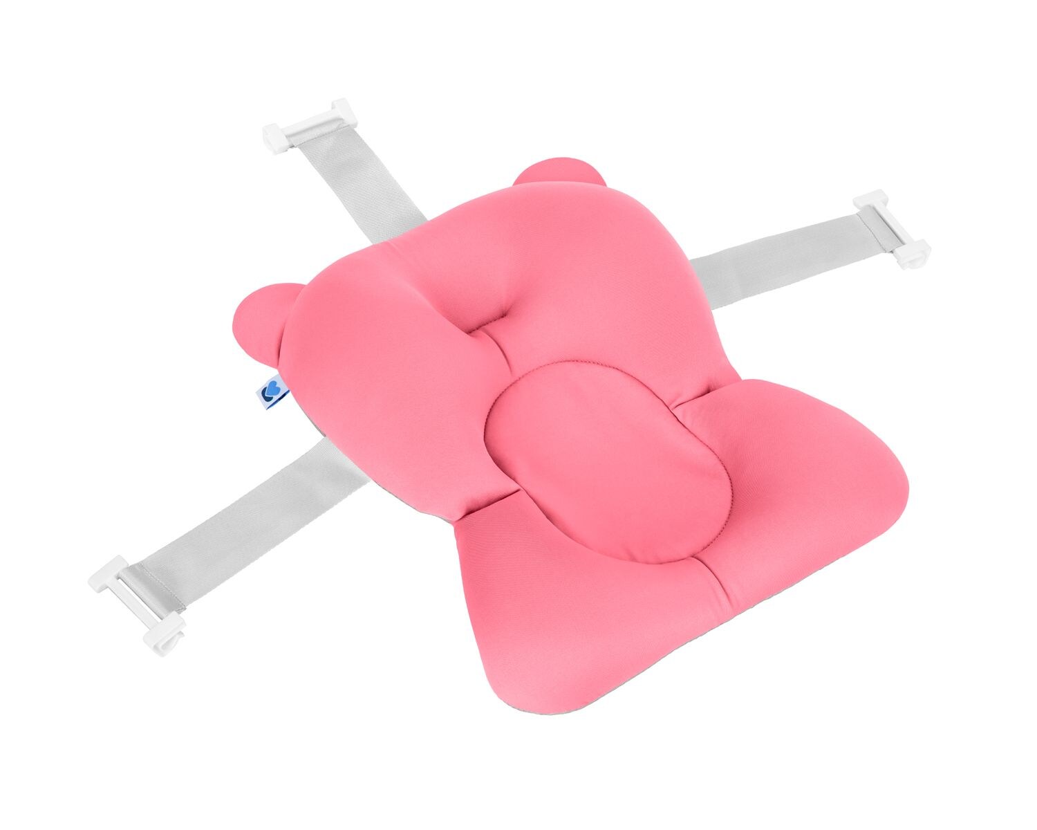 Kikka boo Badekissen Bär Badehilfe, Wannenauflage, Baby-Badewannenkissen, Clips pink