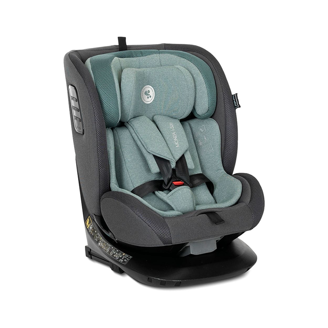 Lorelli Kindersitz Monza i-Size (40-150cm) Isofix, Anti-Rebound-B&uuml;gel, drehbar gr&uuml;n 