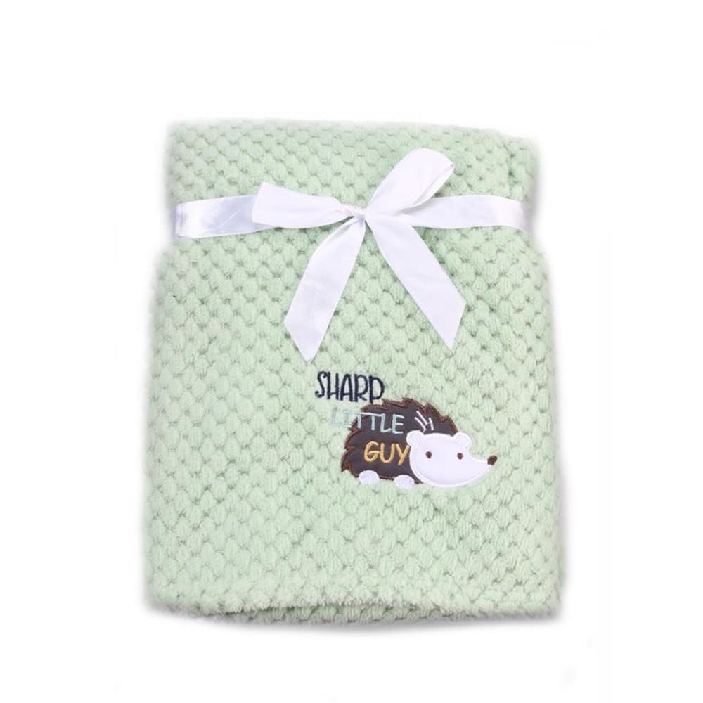 Cangaroo Babydecke Freya, Gr&ouml;&szlig;e 80 x 110 cm kuschelige Babydecke aus Fleece gr&uuml;n 