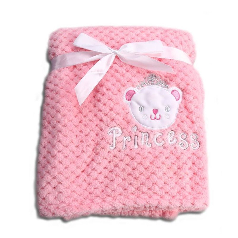 Cangaroo Babydecke Freya, Größe 80 x 110 cm kuschelige Babydecke aus Fleece rosa
