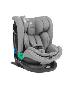 Kikka boo Kindersitz i-Roll i-Size (40-150cm) Isofix 360-Grad-Drehung Kopfstütze hellgrau 