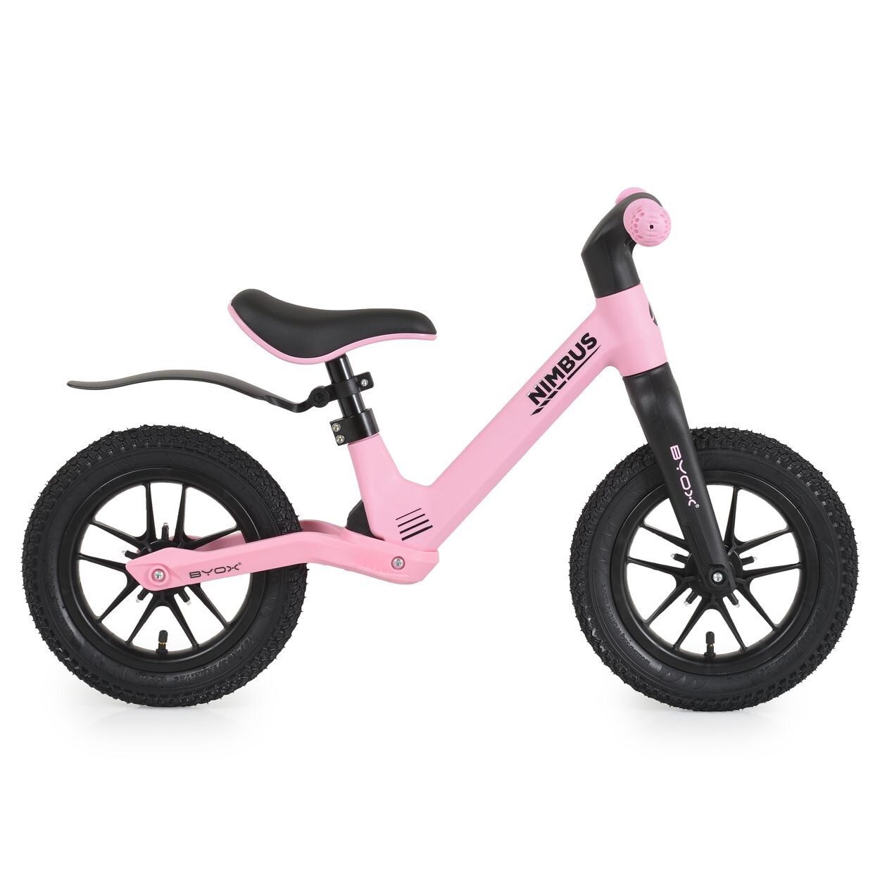 Laufrad Nimbus 12 Zoll Luftreifen Sitz verstellbar Leuchträder Schutzblech rosa