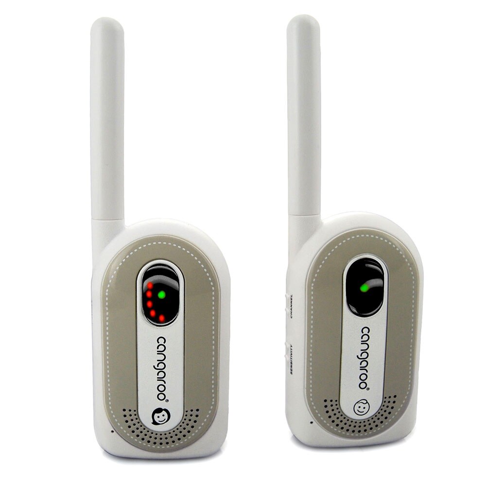 Babyphone Maternal Instinct bis 1,3 km Reichweite, Empf&auml;nger mit G&uuml;rtelclip grau 