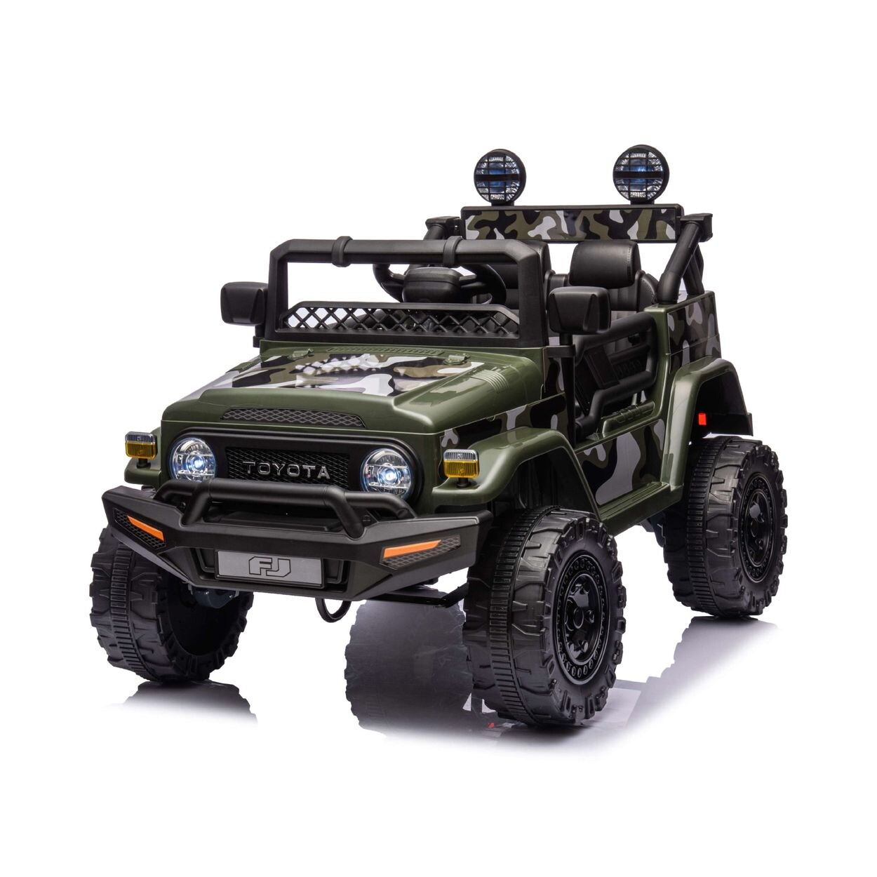 Kinderelektroauto SUV Toyota FJ Cruiser EVA-Reifen Musik LED-Lichter grün