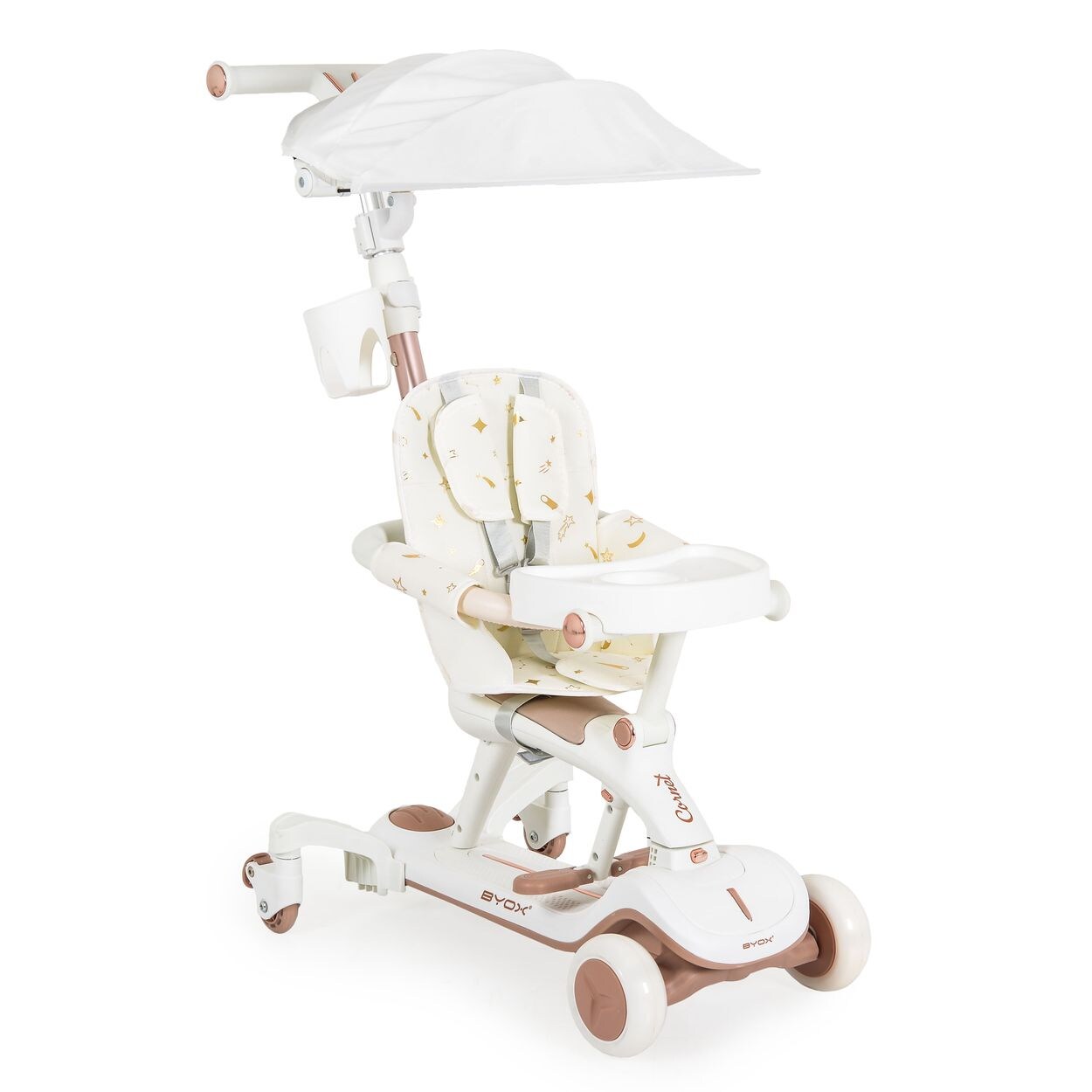 Kinderroller Cornet 6 in 1 Multifunktionsroller Rutscher Musik Becherhalter weiß