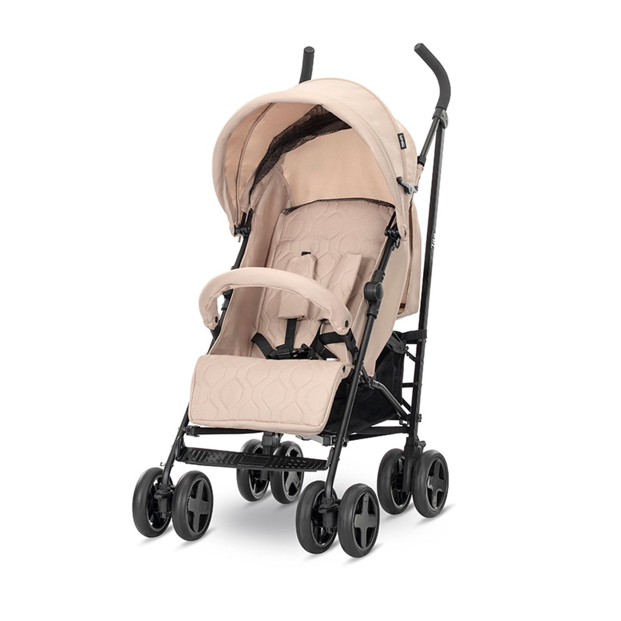 Lorelli Kinderwagen, Buggy IDA, schwenkbare Vorderr&auml;der, R&uuml;ckenlehne verstellbar beige schwarz 