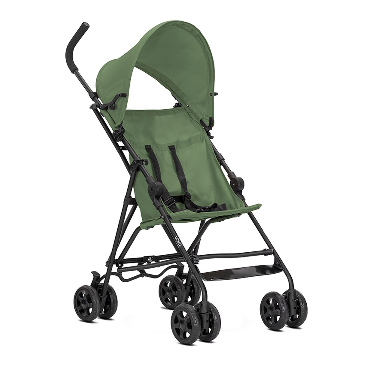 Kinderwagen Buggy Vaya verstellbares Sonnendach, klappbar, Fußstütze tannengrün