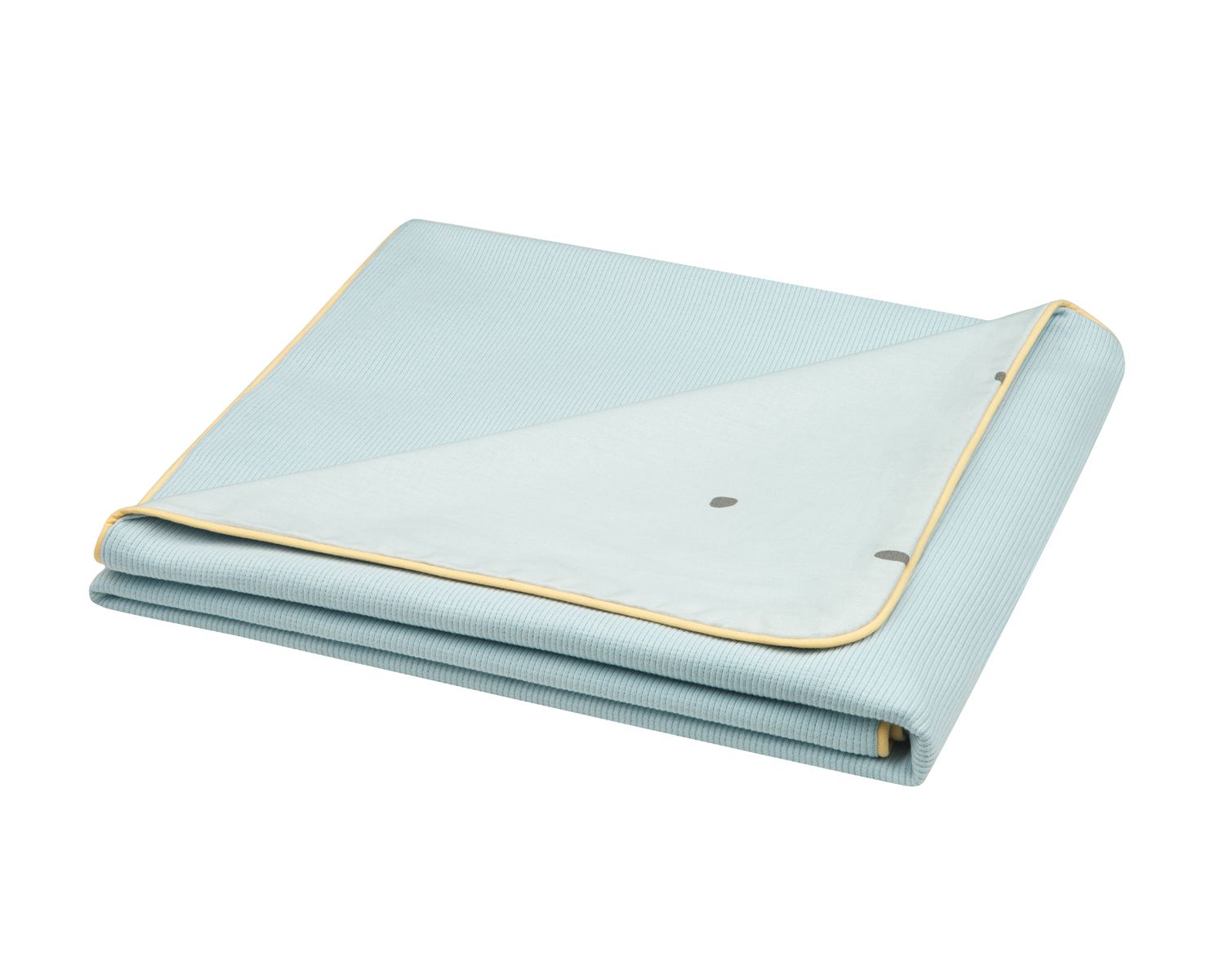 Kikka boo Baby-Sommerdecke 100 x 80 cm, 100% Baumwolle, Wendedecke, ab Geburt hellblau 