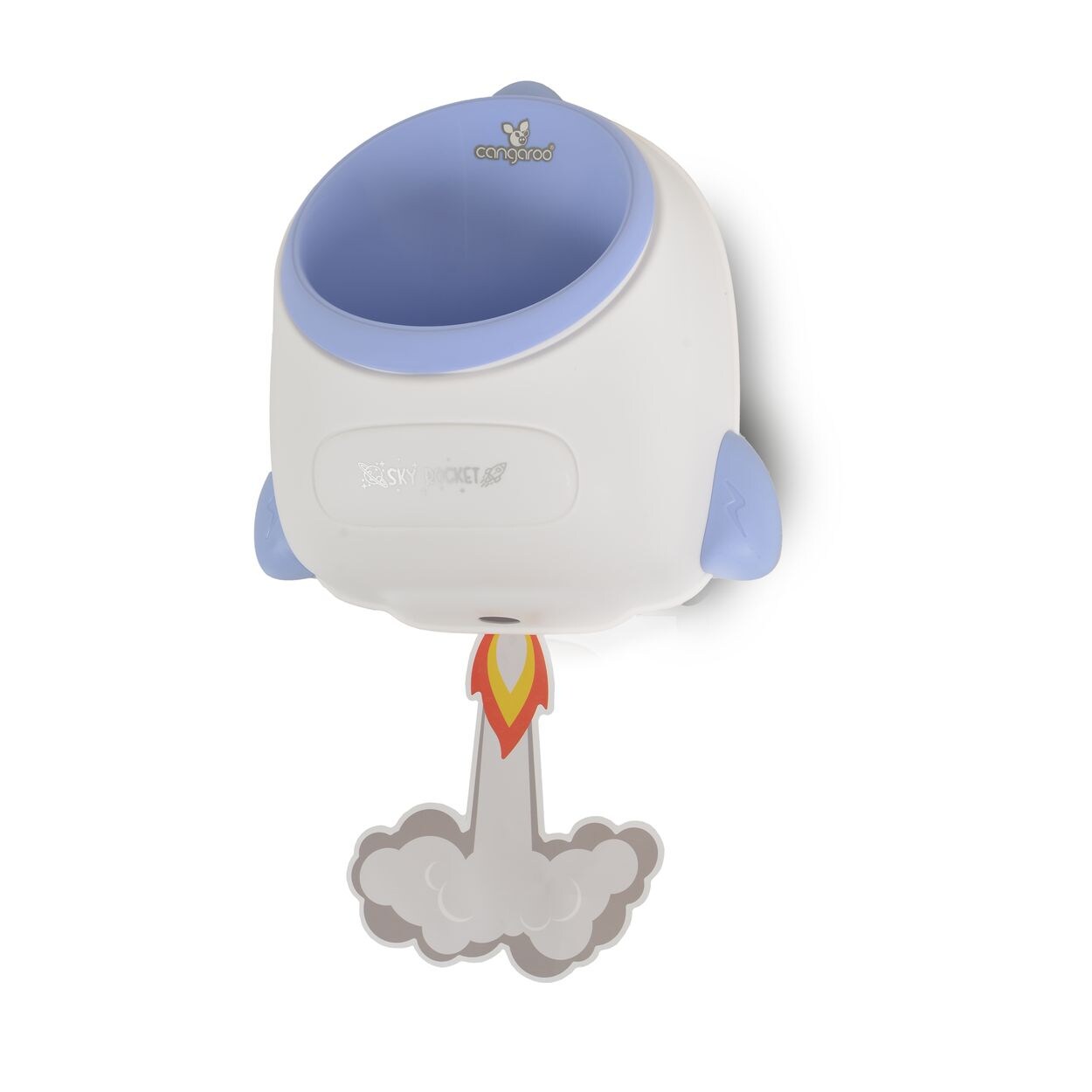 Urinal Rocket Toilettentrainer, Raketenaufkleber, Behälter abnehmbar blau