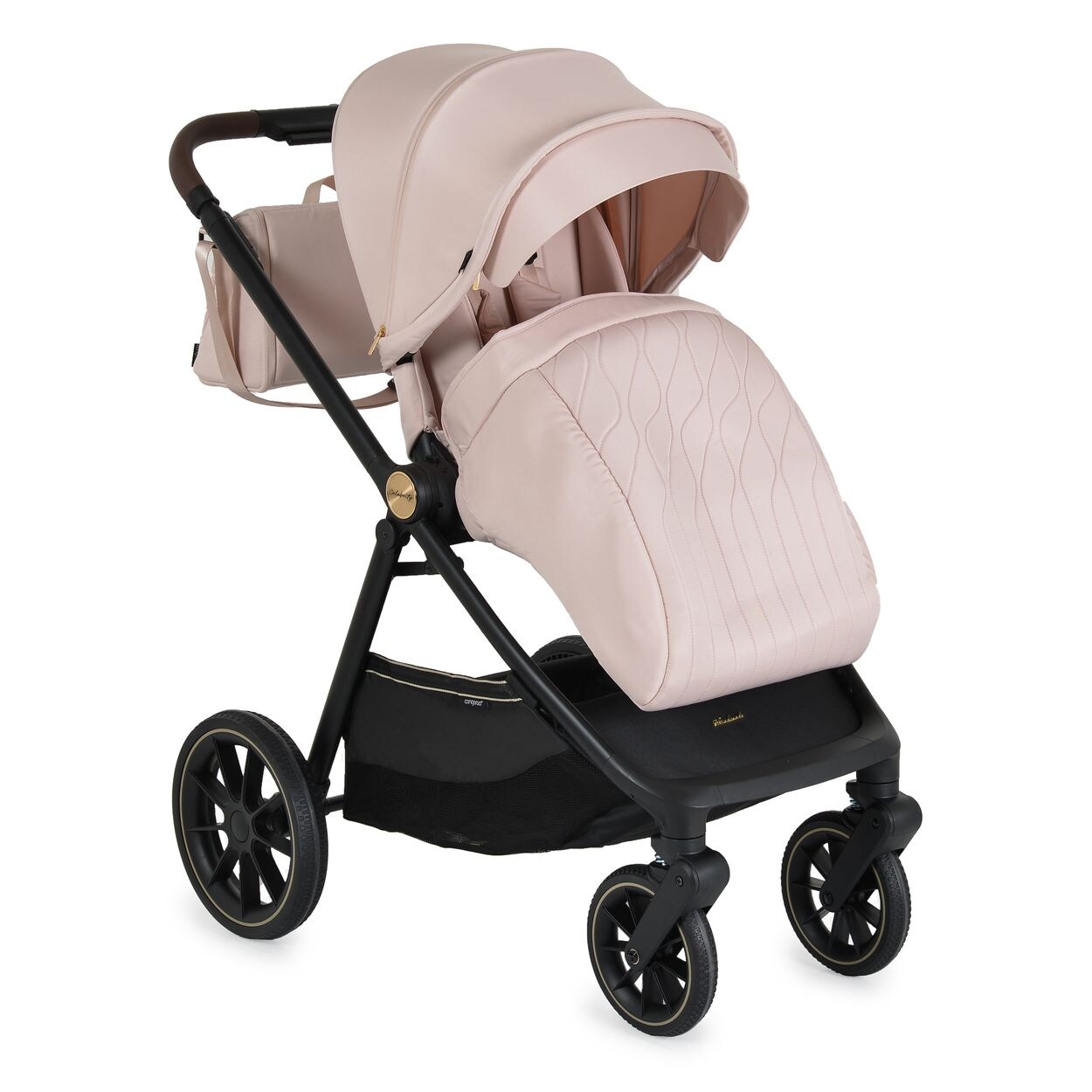 Kombikinderwagen Celebrity 2 in 1 Stoßdämpfer PU-Rollen Wickeltasche rosa