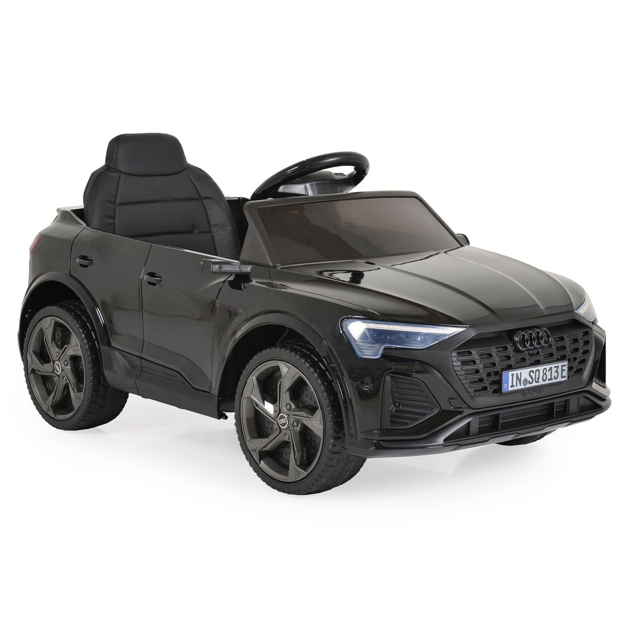 Kinder Elektroauto Audi SQ8 e-tron EVA-Reifen Musik Licht MP3-Eingang Gurt schwarz