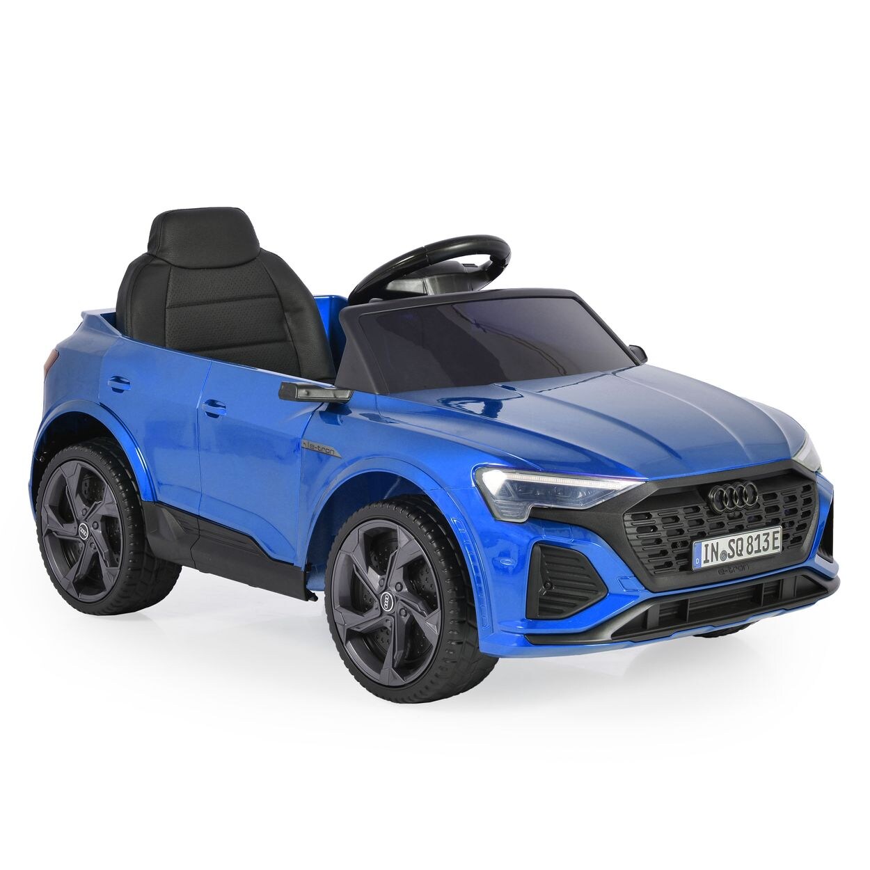 Kinder Elektroauto Audi SQ8 e-tron EVA-Reifen Musik Licht MP3-Eingang Gurt blau