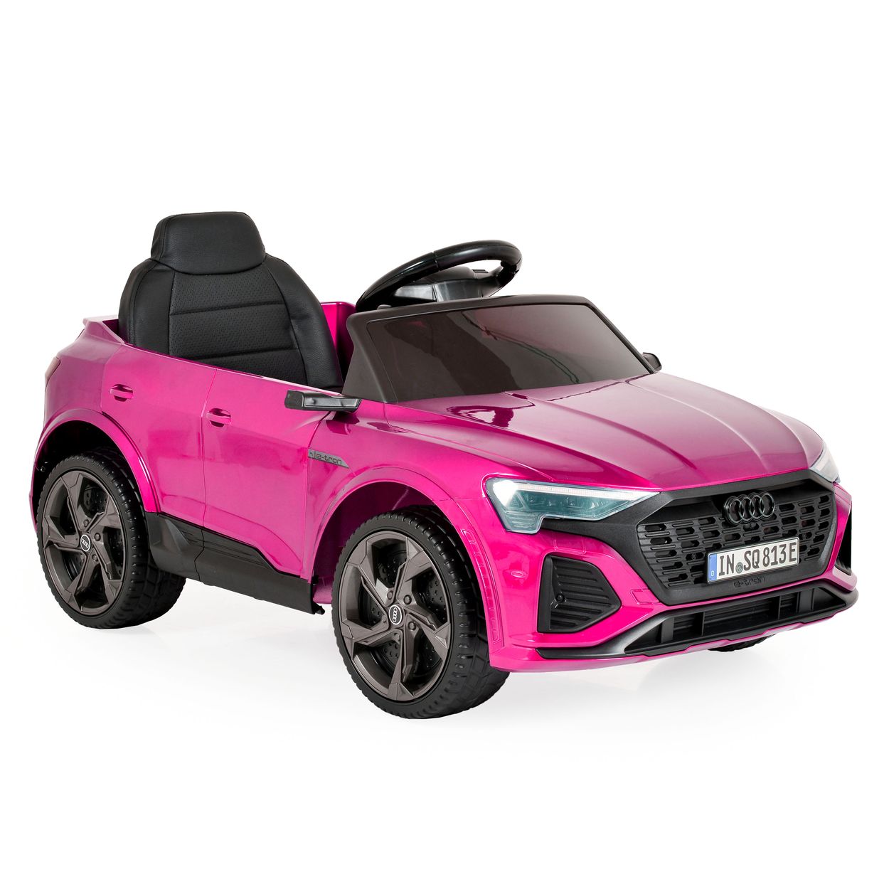 Moni Kinder Elektroauto Audi SQ8 e-tron EVA-Reifen Musik Licht MP3-Eingang Gurt pink 