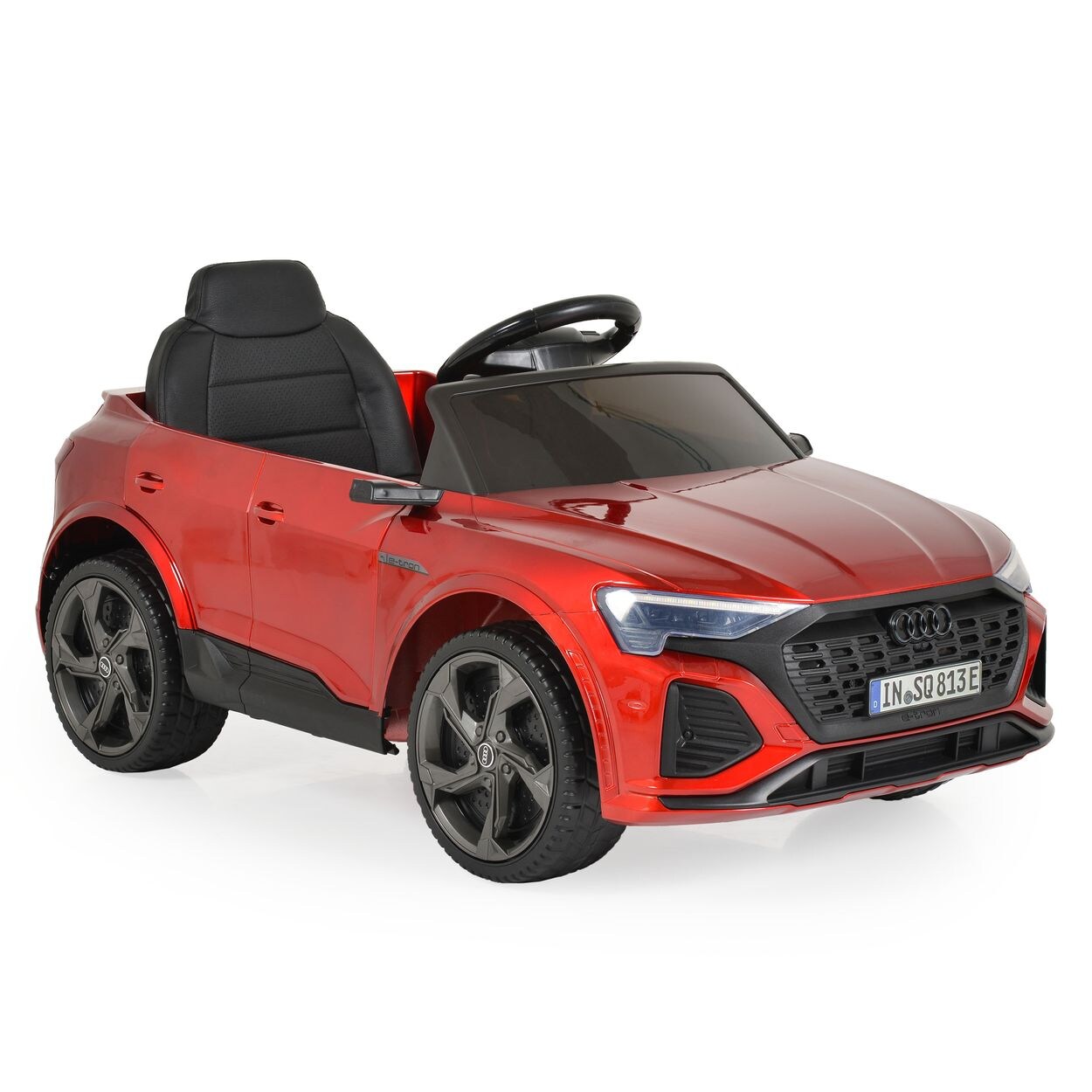 Kinder Elektroauto Audi SQ8 e-tron EVA-Reifen Musik Licht MP3-Eingang Gurt rot