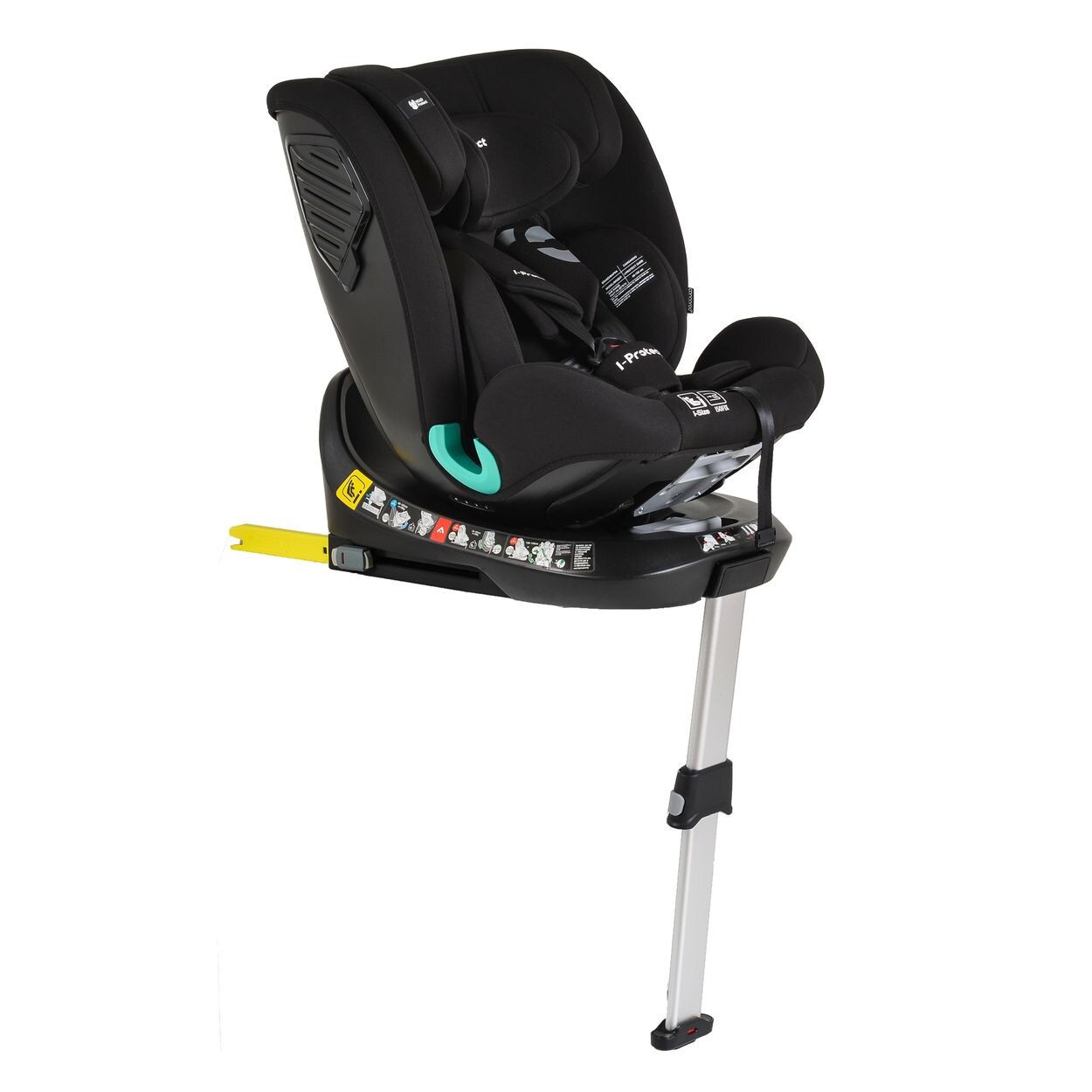 Kindersitz i-Protect i-Size (40-150cm) Gruppe 0+/1/2/3 Stützfuß Isofix schwarz