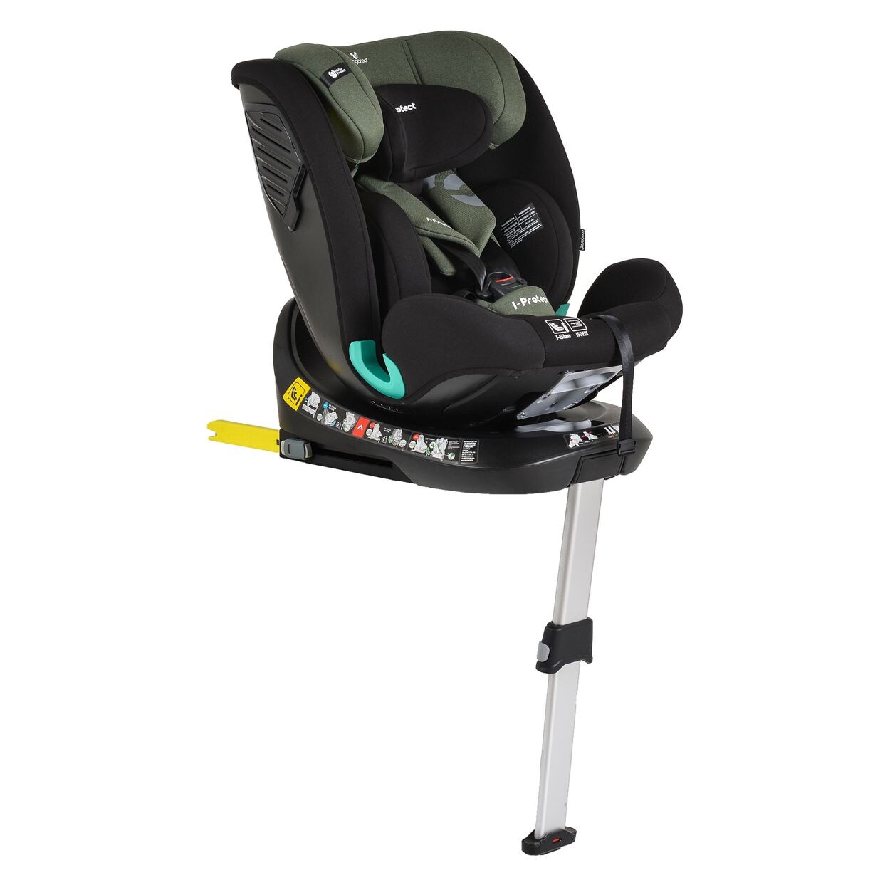 Kindersitz i-Protect i-Size (40-150cm) Gruppe 0+/1/2/3 Stützfuß Isofix grau
