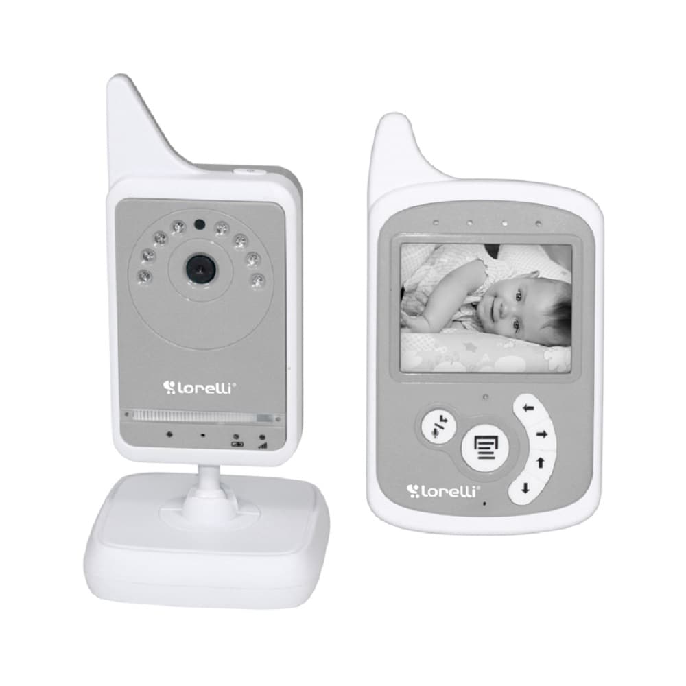 Baby Care Digital Video Phone mit Kamera, Farbdisplay, Temperaturanzeige grau 