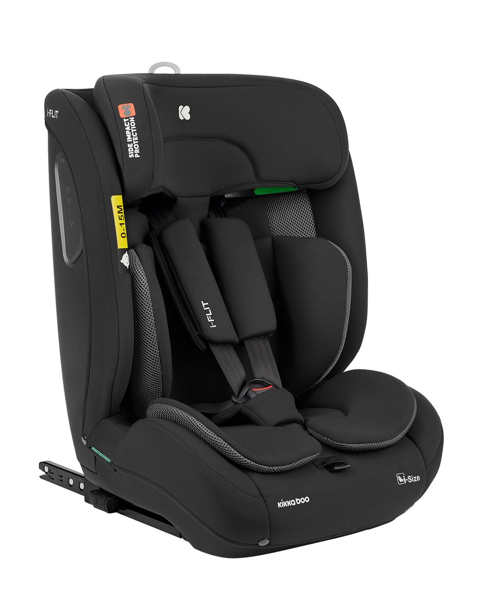Kikka boo Kindersitz i-Flit i-Size (76-150cm) Isofix Kopfst&uuml;tze verstellbar SPS schwarz 