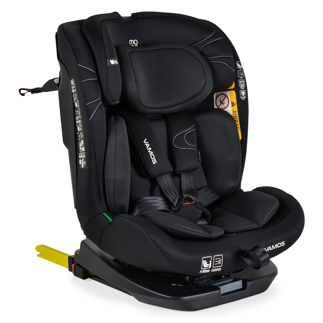 Kindersitz Vamos i-Size (40-150cm) Gruppe 0/1/2/3 Isofix Top Tether Gurt schwarz