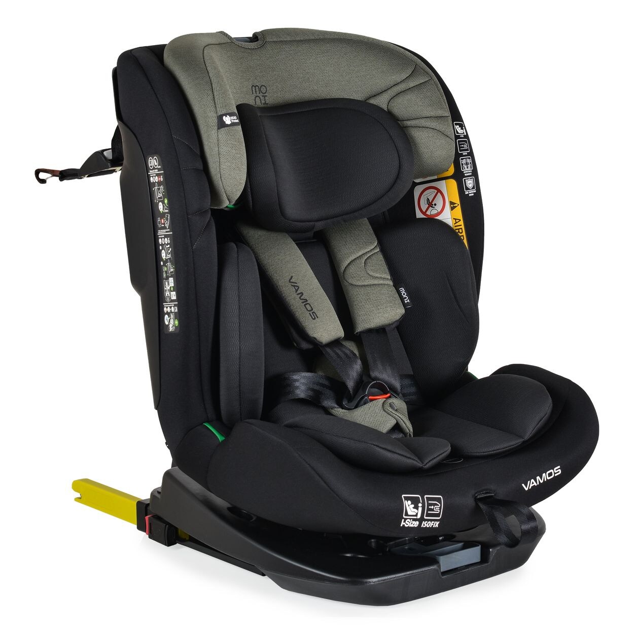 Kindersitz Vamos i-Size (40-150cm) Gruppe 0/1/2/3 Isofix Top Tether Gurt grün