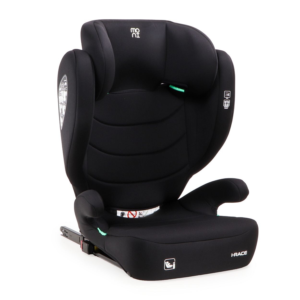 Kindersitz i-Race i-Size 100-150 cm Isofix Rückenlehne abnehmbar Kopfstütze schwarz