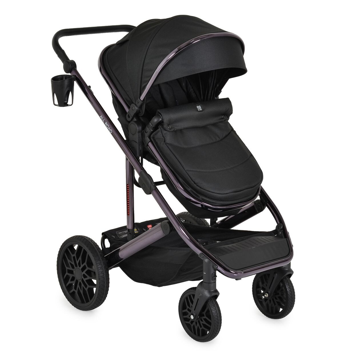 Kombikinderwagen 3 in 1 all Road umbaubar Babyschale Sportsitz Tragetasche schwarz