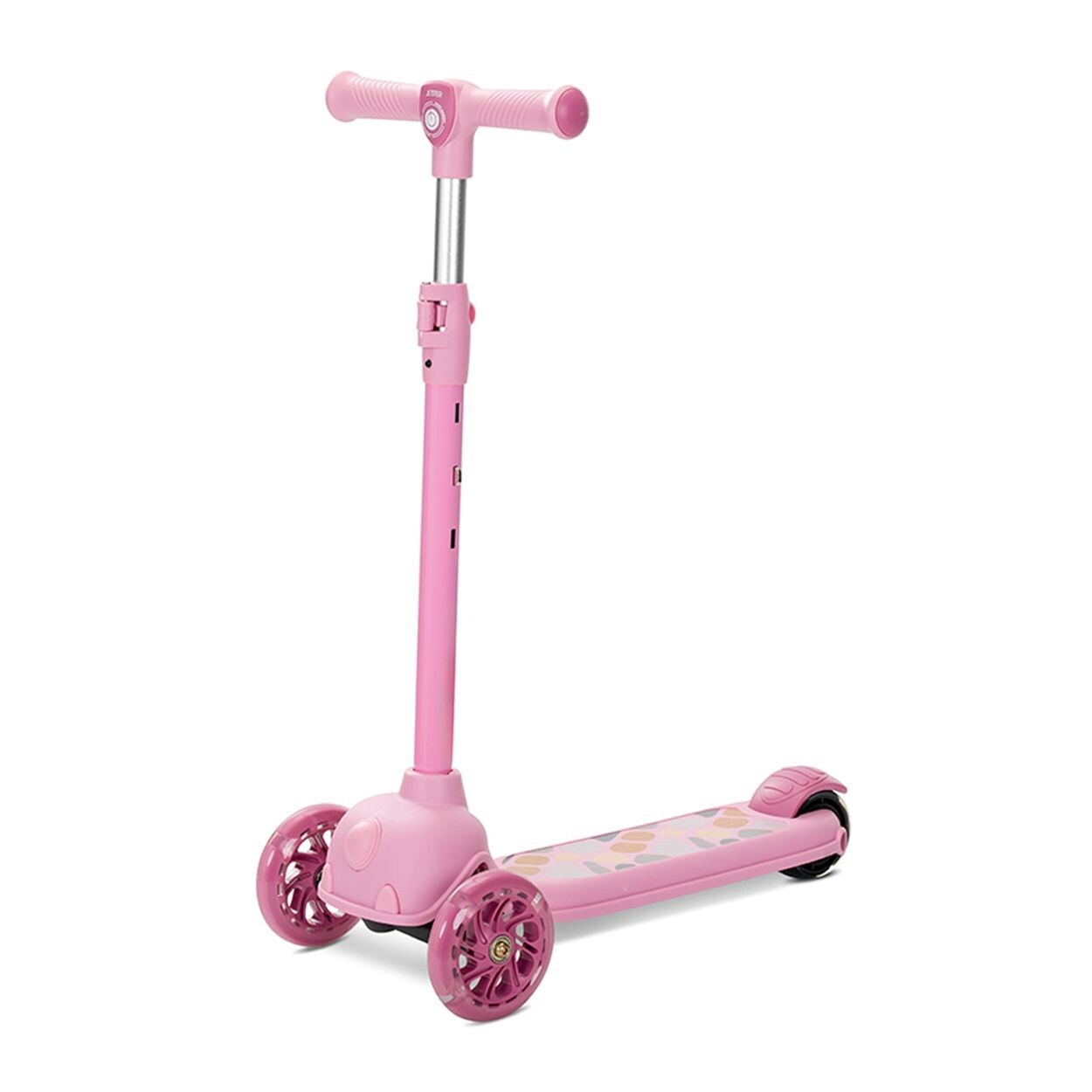 Kinderroller Jetster PU-Rollen, ABEC-9 Lenker abnehmbar höhenverstellbar rosa