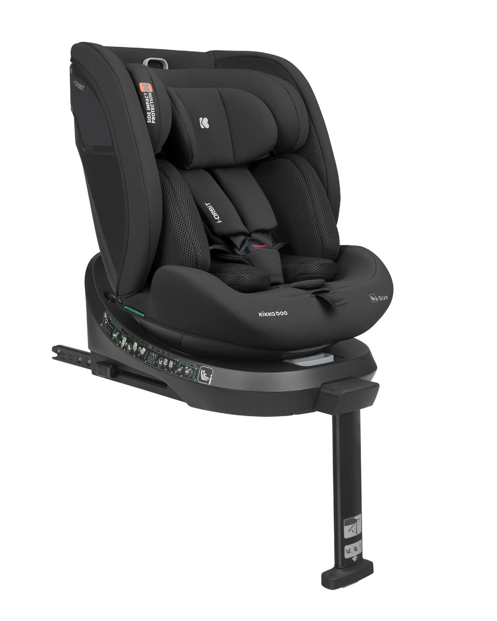 Kikka boo Kindersitz i-Orbit i-Size (40-150cm) Gruppe 0+/1/2/3 Isofix St&uuml;tzbein schwarz 