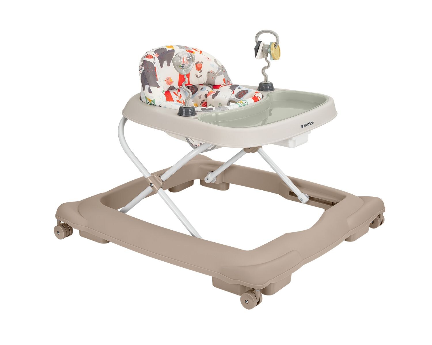 Kikka boo Lauflernhilfe Paleo, faltbar, höhenverstellbar, Stopper, Räder drehbar beige