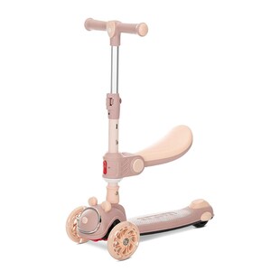 Lorelli Kinderroller Swiftie 2 in 1 Musik, Lichter, klappbarer Sitz, PU-Räder beige 