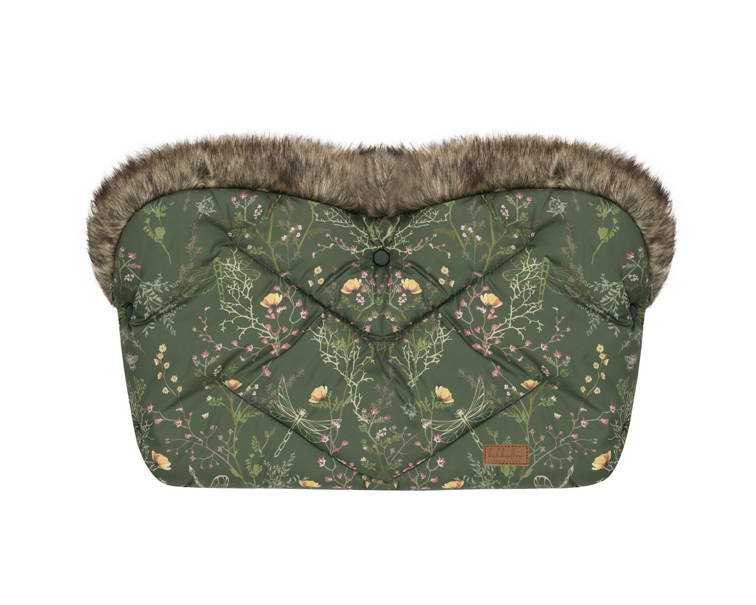 Kikka boo Kinderwagen Handwärmer Luxury, Druckknöpfe, Steppdesign, Handmuff grün