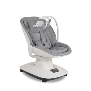 Cangaroo Babywippe Hera elektrisch, Musik, Moskitonetz, 360-Grad-Drehung, Timer hellgrau 