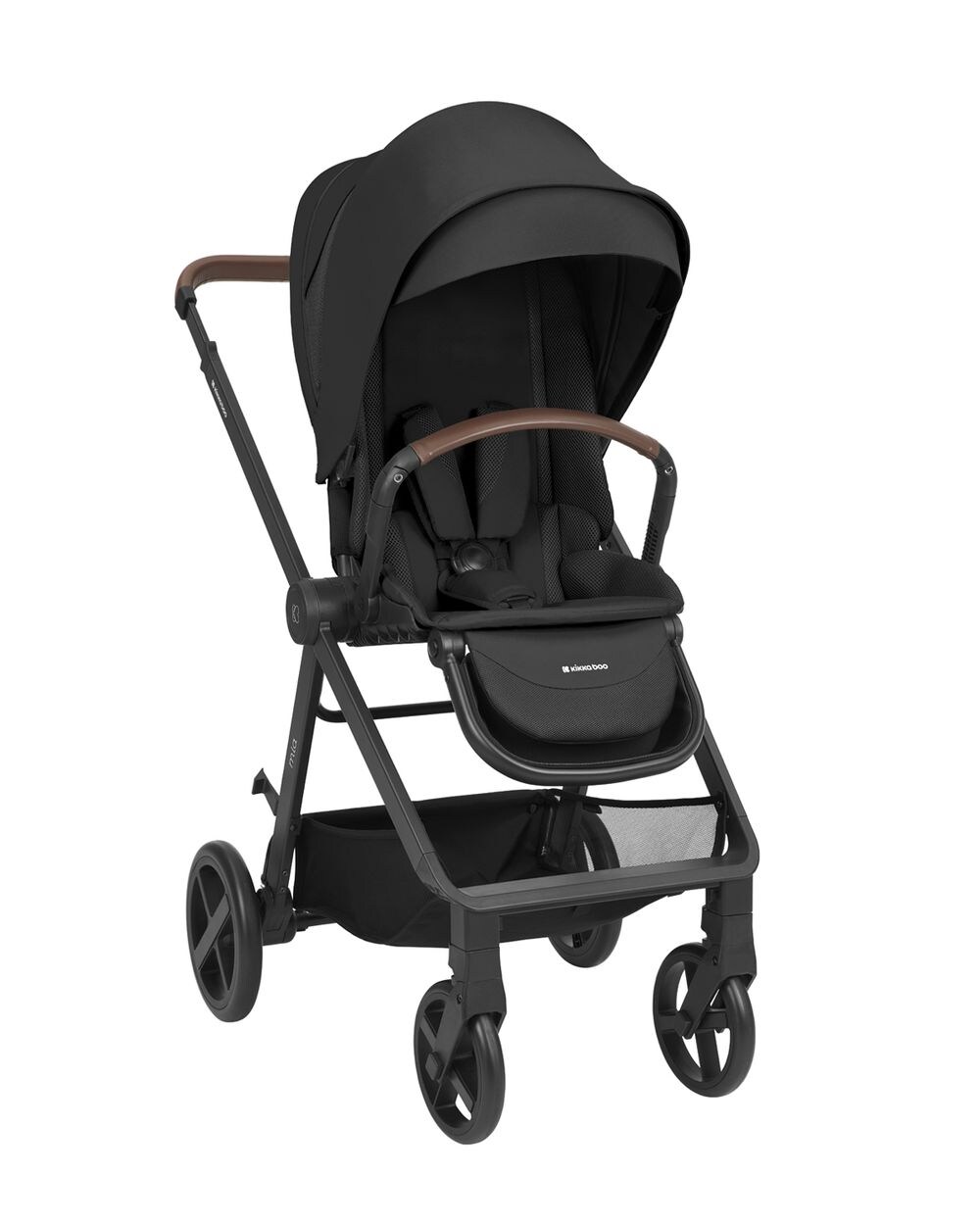 Kikka boo Kombikinderwagen Mia 3 in 1 Babywanne Babyschale Wickeltasche Matratze schwarz