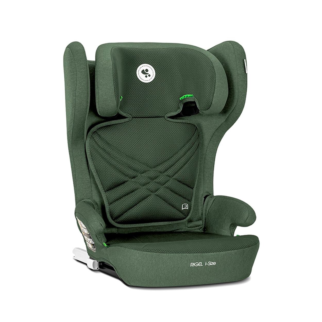 Kindersitz Rigel i-Size (100-150cm) Gruppe 2/3 faltbar Isofix Kopfstütze grün