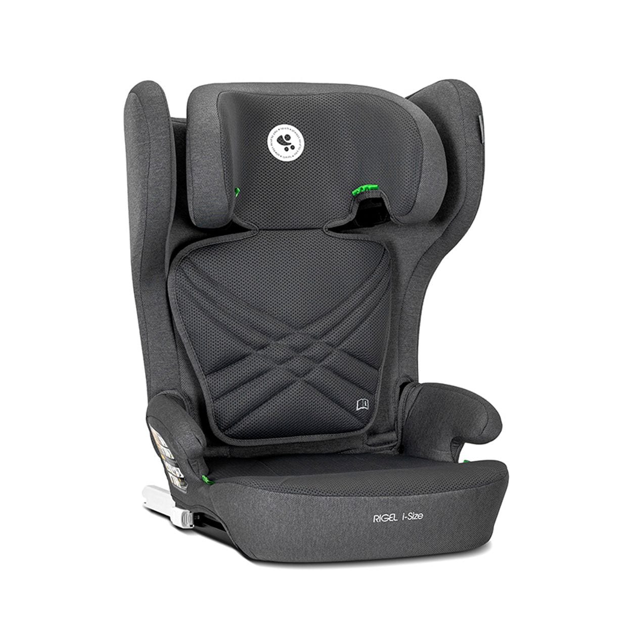 Lorelli Kindersitz Rigel i-Size (100-150cm) Gruppe 2/3 faltbar Isofix Kopfst&uuml;tze grau 
