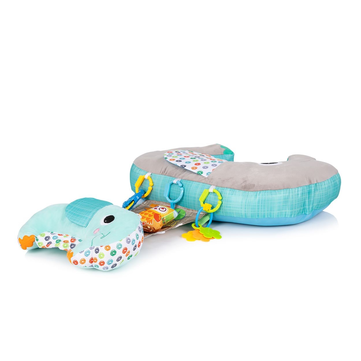 Chipolino Babykissen 5 in 1 Stillkissen, Spielkissen, Greiflinge, St&uuml;tzkissen blau 