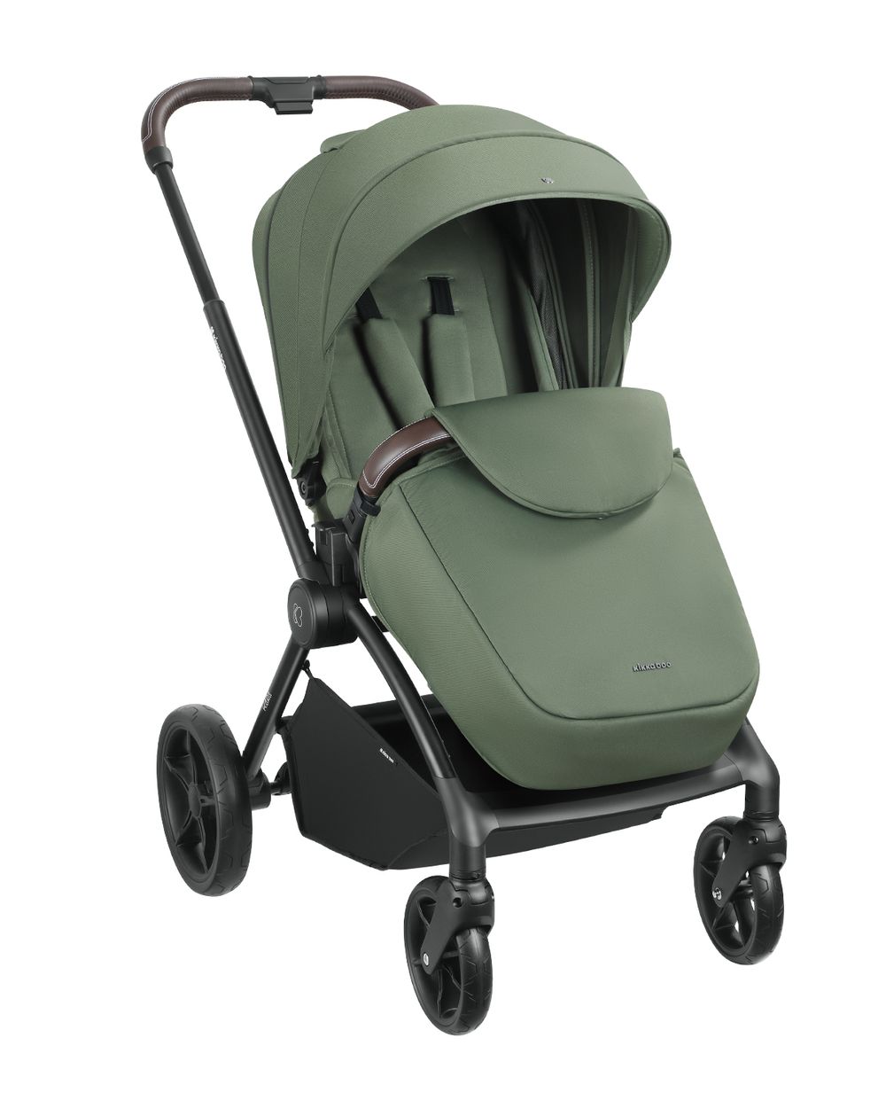 Kikkaboo Kinderwagen Kara 2 in 1 Babywanne, Sportsitz, Wickeltasche, Federung dunkelgr&uuml;n 