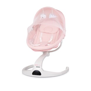 Chipolino Babywippe E-Sway Fernbedienung Musik Bluetooth Plüschtiere Timer Gurt rosa 