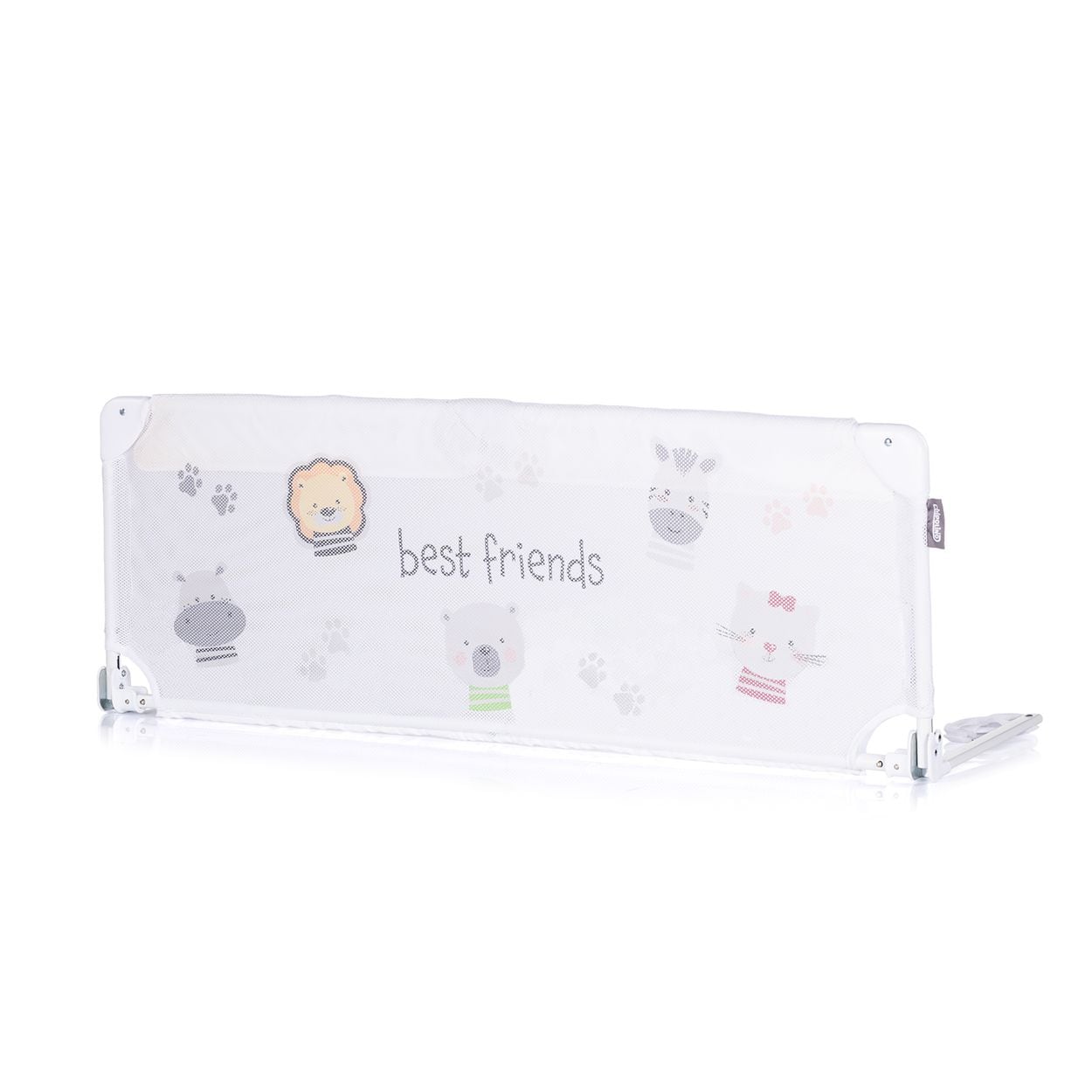 Chipolino Bettschutzgitter 140 x 40 cm klappbar, verstellbare Gurte, Netzgewebe wei&szlig; 