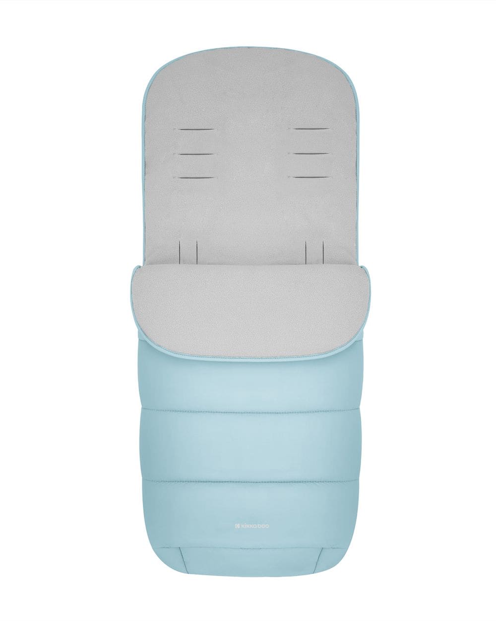 Kikkaboo Fu&szlig;sack Classic f&uuml;r Kinderwagen Fleece Rei&szlig;verschluss wasserabweisend hellblau 