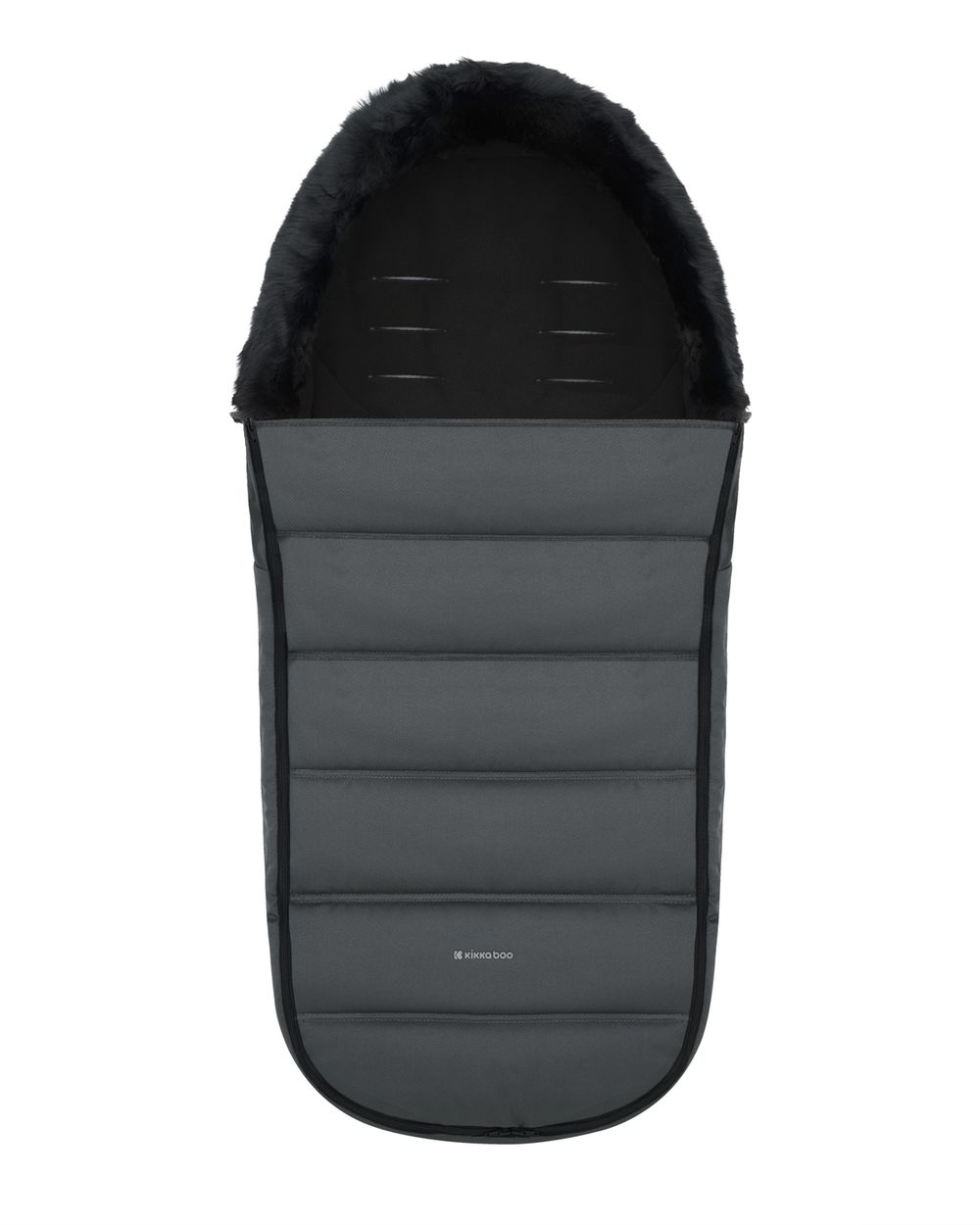 Kikka boo Fu&szlig;sack Urban f&uuml;r Kinderwagen Rei&szlig;verschluss Steppdesign Gurt&ouml;ffnungen grau 