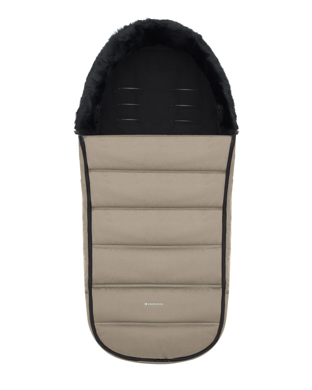 Kikka boo Fu&szlig;sack Urban f&uuml;r Kinderwagen Rei&szlig;verschluss Steppdesign Gurt&ouml;ffnungen beige 