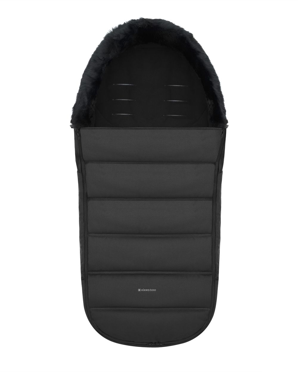 Kikka boo Fu&szlig;sack Urban f&uuml;r Kinderwagen Rei&szlig;verschluss Steppdesign Gurt&ouml;ffnungen schwarz 