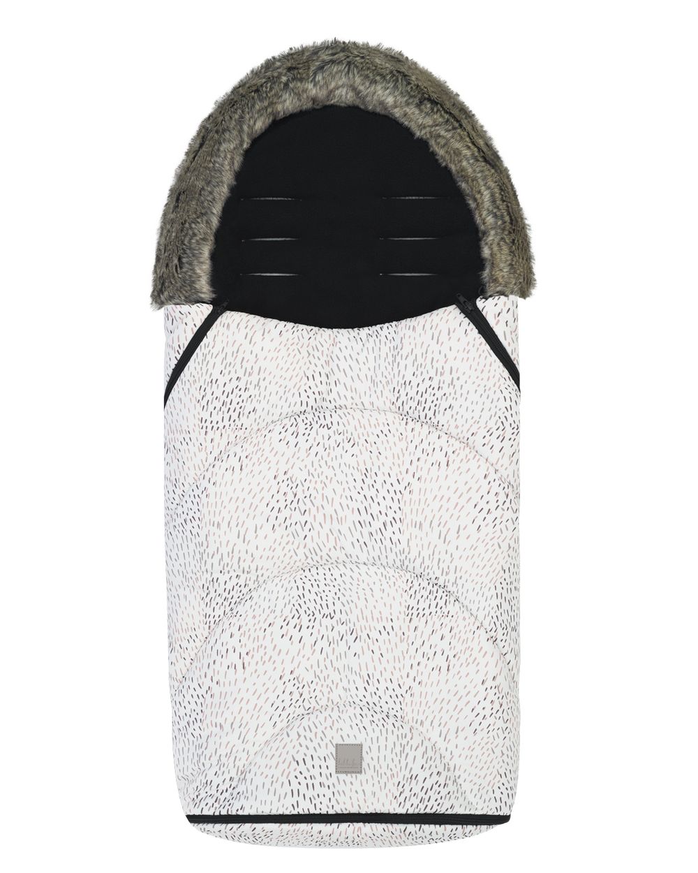 Kikka boo Fu&szlig;sack Trendy f&uuml;r Kinderwagen, &Ouml;ffnung am Fu&szlig;bereich, Rei&szlig;verschluss wei&szlig; 