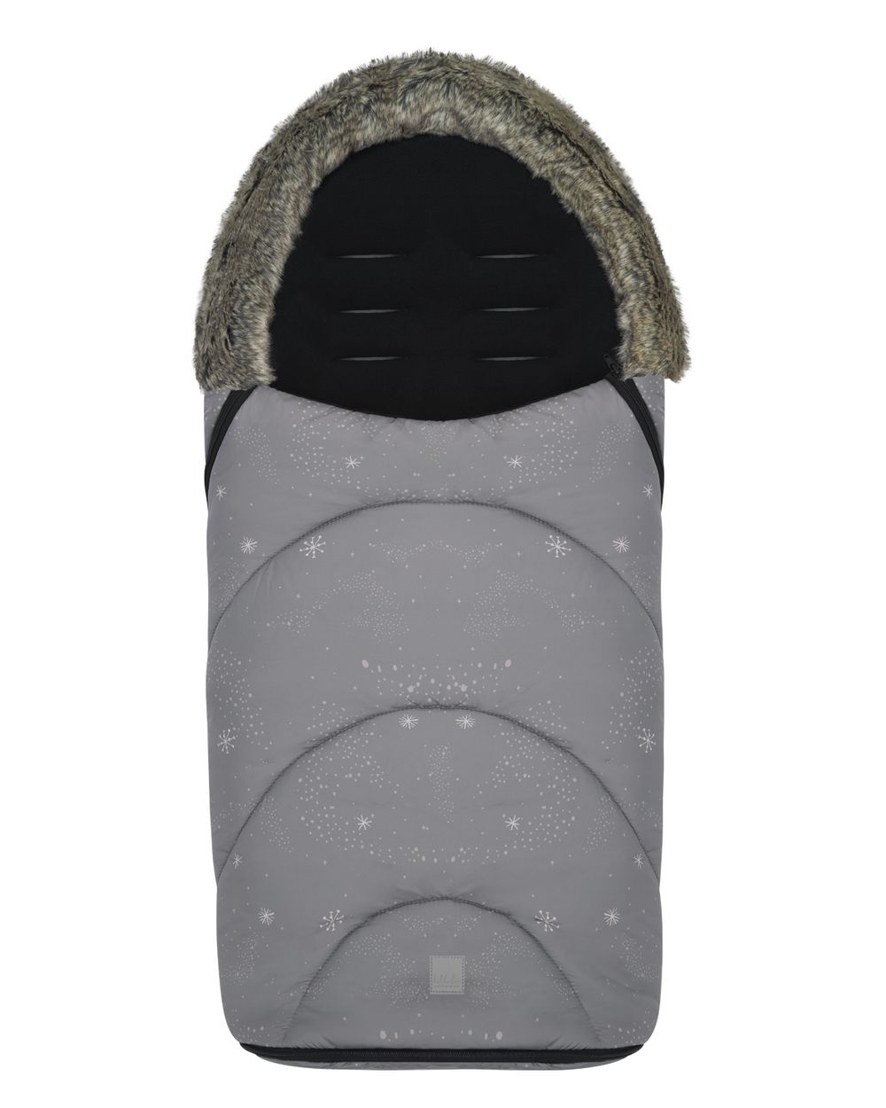 Kikka boo Fu&szlig;sack Trendy f&uuml;r Kinderwagen, &Ouml;ffnung am Fu&szlig;bereich, Rei&szlig;verschluss grau 