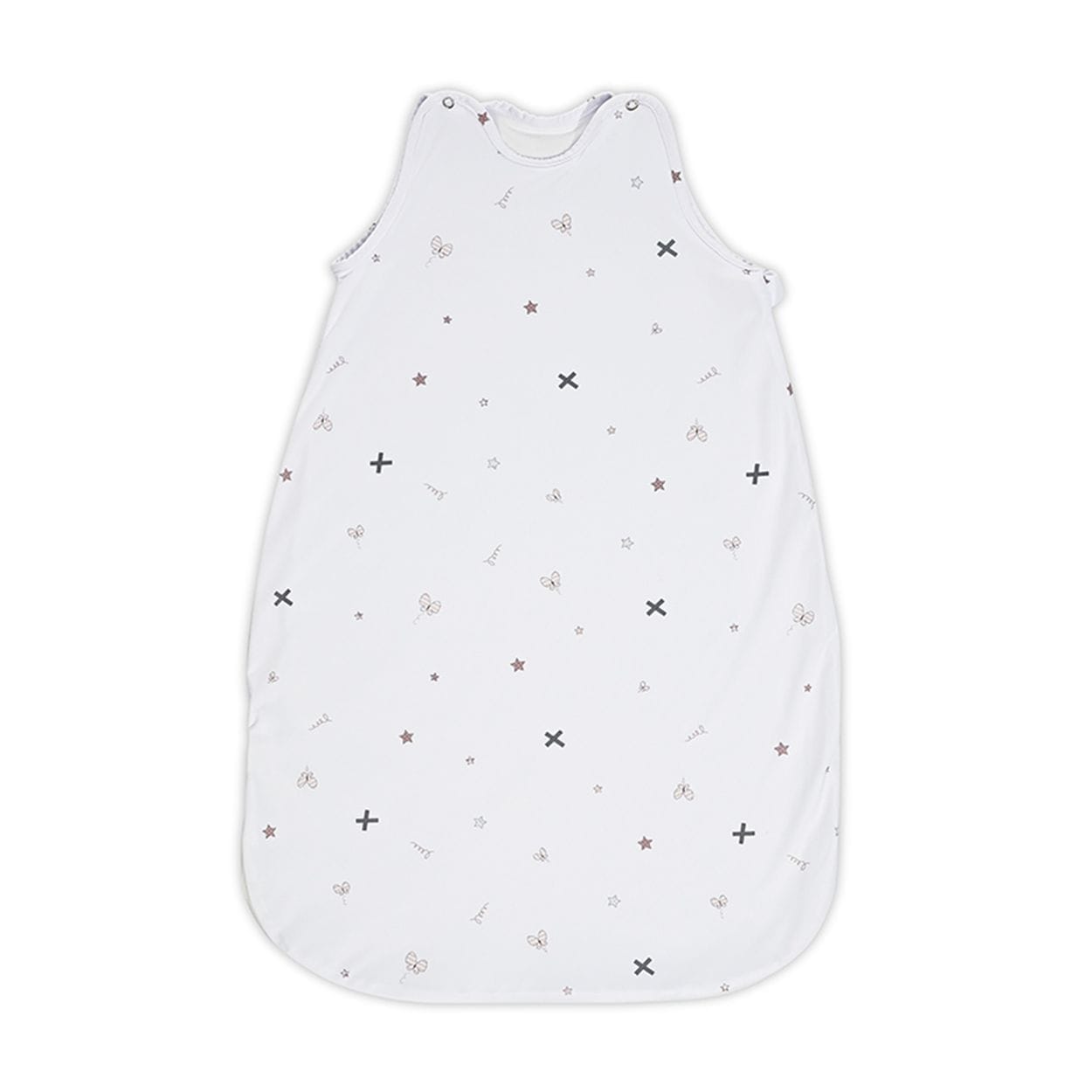 Lorelli Baby Winterschlafsack 85 cm 100% Baumwolle, 2,5 TOG, Ma&szlig;e 80 x 45 x 3 cm wei&szlig; Sterne - Bild 1